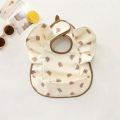 Waterproof Baby Bib Sleeveless With Pocket Bear Lemon Pattern