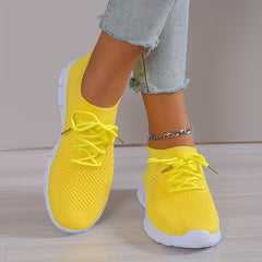 Women's Casual Knitted Sock Sneakers Lace Up Running Tennis Jogging Shoes