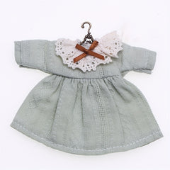 Dollhouse Skirt and Accessories Set Lace Trim Bow Detail Textured Fabric