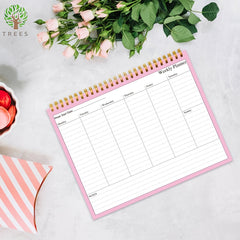 Trees Weekly Planner Notepad 7-9.5 Inches