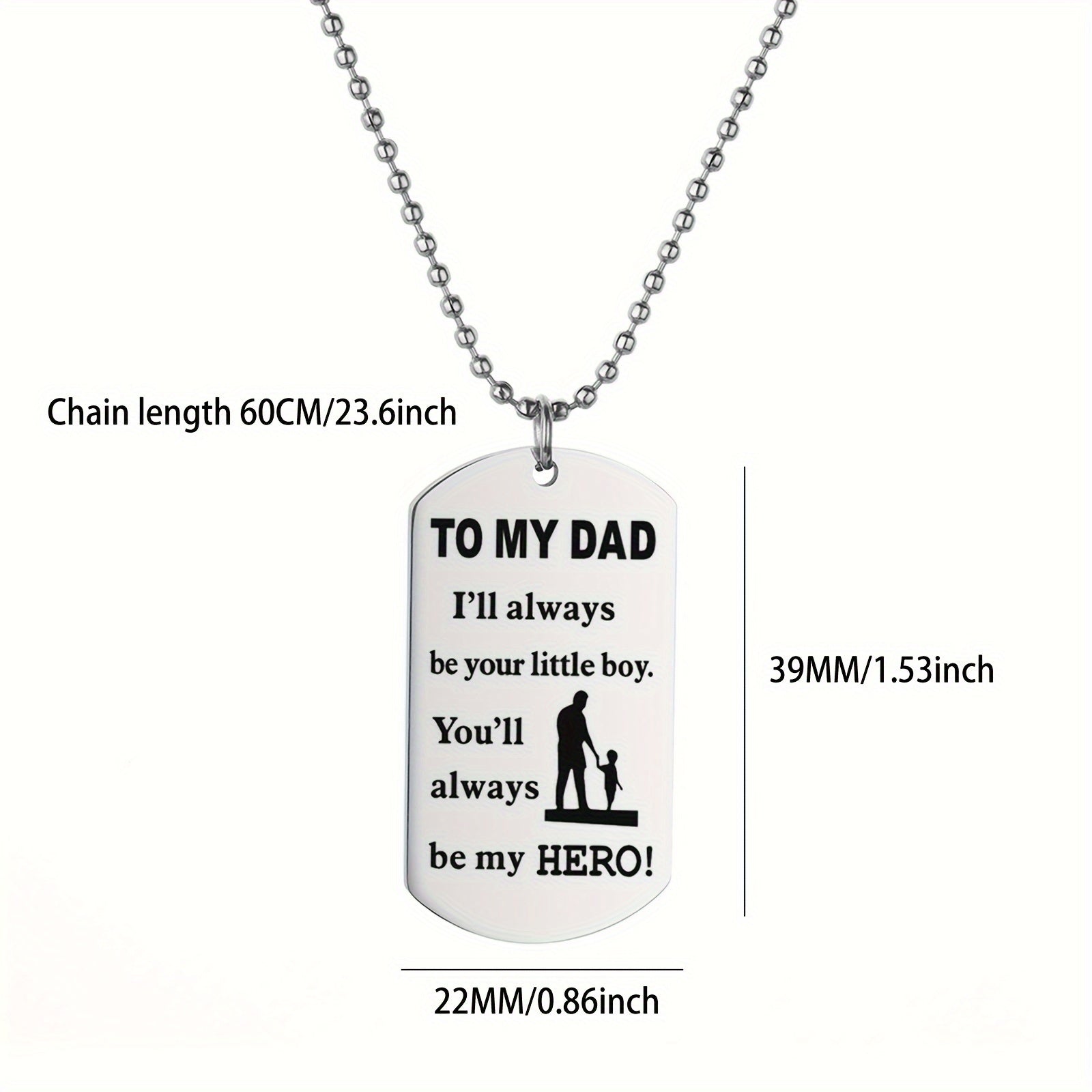 Father's Christmas Necklaces Titanium Steel Pendants Decorative Toys