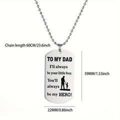 Father's Christmas Necklaces Titanium Steel Pendants Decorative Toys