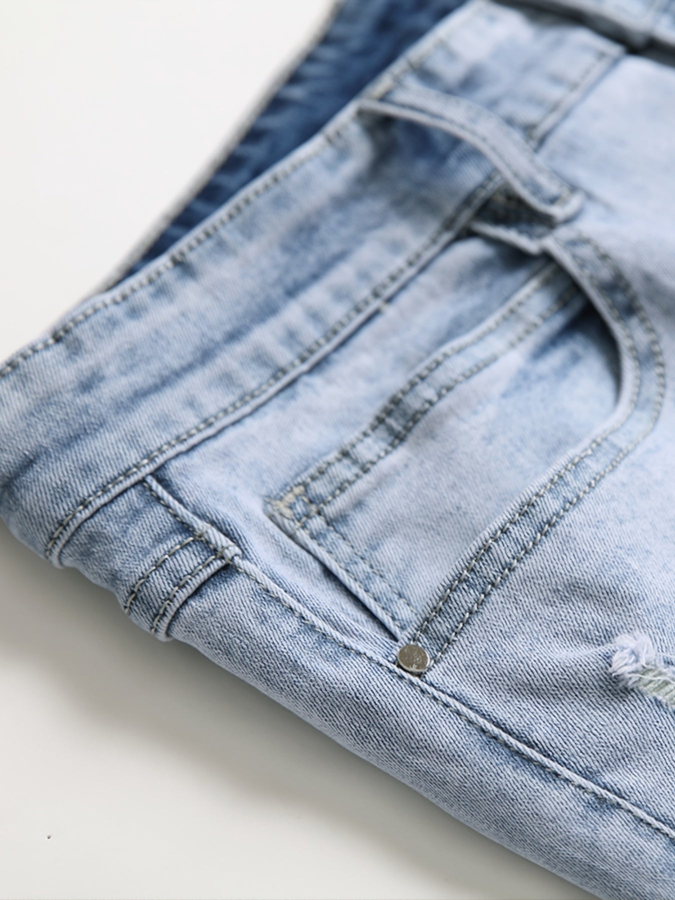 Men's Ripped Distressed Slim Fit Denim Jeans