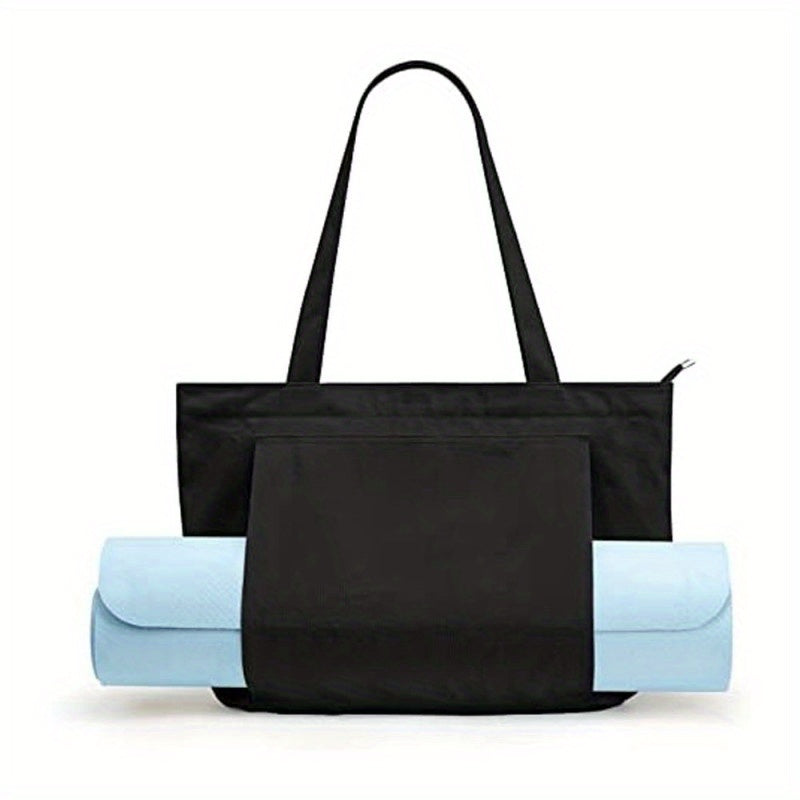 Canvas Yoga Mat Storage Bag Portable Sports Handbag for Outdoor Gym Fitness