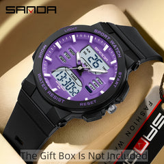 SANDA Unisex Sports Watch Dual Display Night Light