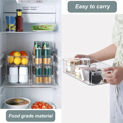 2 Tier Slide Out Bathroom Organizer, Clear Storage Container for Kitchen Counter