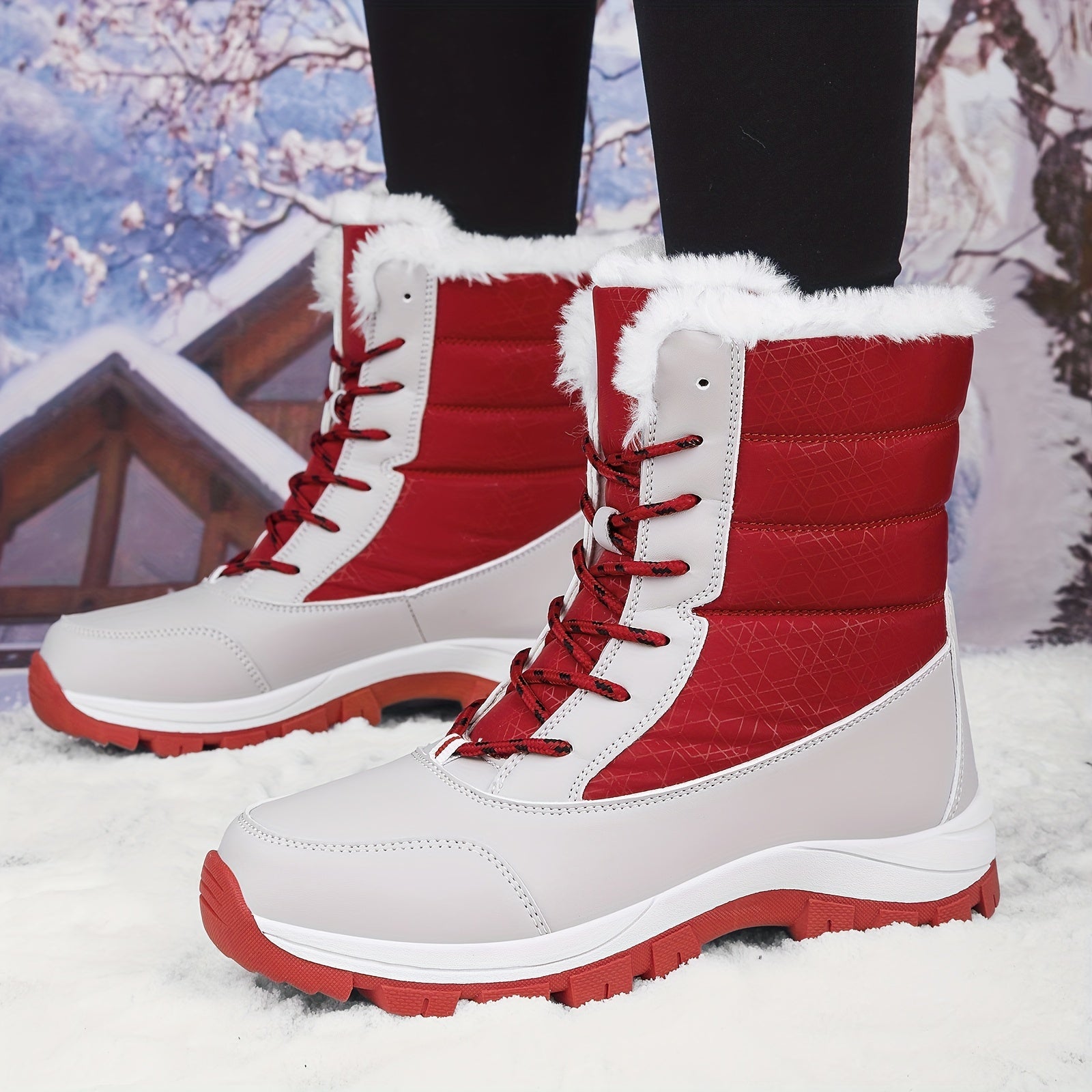 Women's Non-slip Snow Boots Warm Hiking Boots