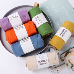 2mm Hollow Cotton Thread Crocheting Knitting Bag Hat Strand Yarn 150g