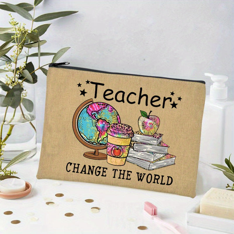 Teacher Change The World Cosmetic Bag