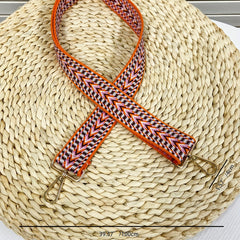 Colorblock Straw Bag Strap Adjustable For Shoulder Bag
