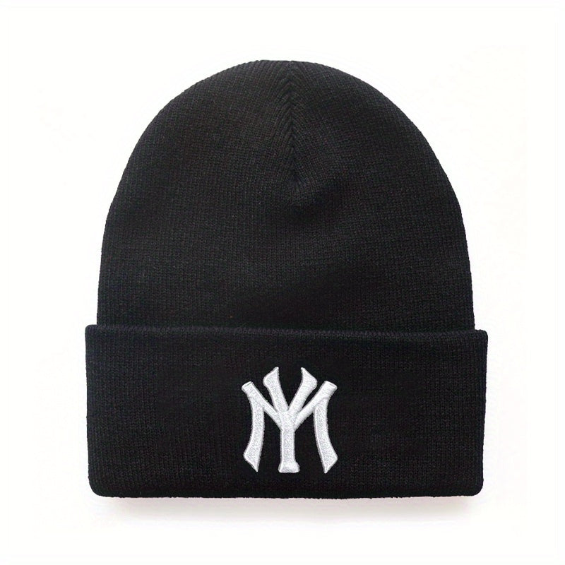 3D Embroidery Cold Hat Hip Hop Warm Knitted Hat for Men