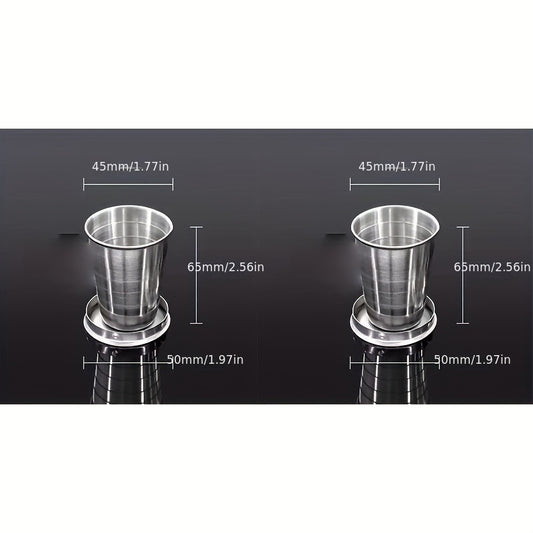 3pcs Mini Stainless Steel Wine Glasses for Outdoor Camping