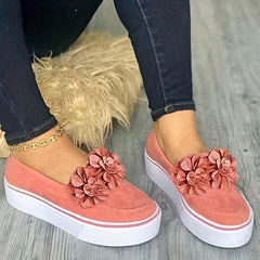 Women's Floral Loafers Slip On Shoes