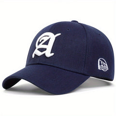 Unisex Breathable Baseball Cap With Letter A Embroidery