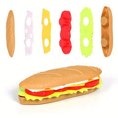 Detachable 3D Food Model Toy Western Cuisine Playset for Pretend Play