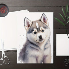 Modern Watercolor Puppy Wall Sticker Room Decor