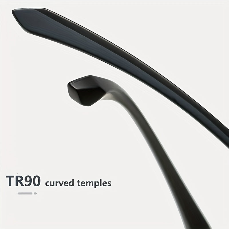 Light Blocking Reading Glasses Rectangle TR90 Anti Eyestrain Presbyopic