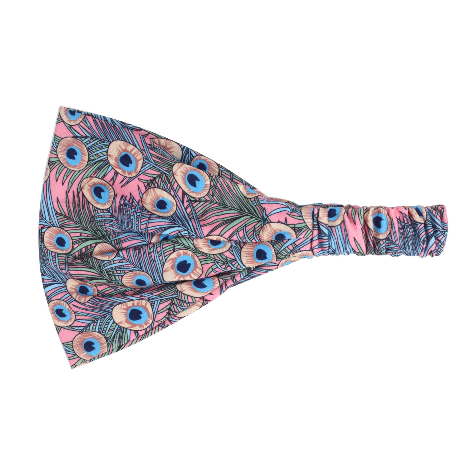 Peacock Feather Pattern Boho Stretch Headbands