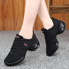 Arch Support Non Slip Dance Shoes Mesh Breathable Comfortable Flying Woven Shoes