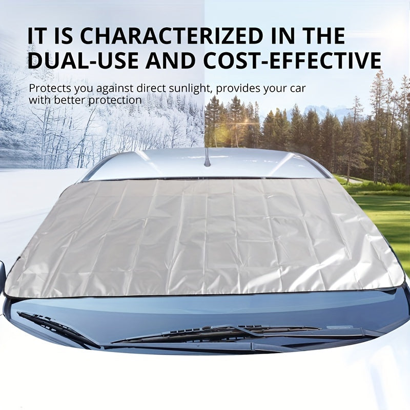 2pcs Foldable Car Windshield Covers Protect Car From Snow Sun Rain
