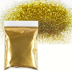 50g Golden Glitter Powder Pearlescent DIY Leather Pieces Crystal Colorful