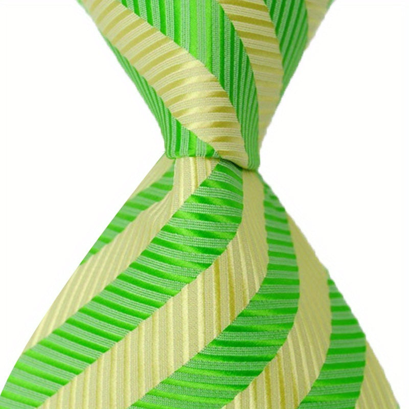 Men's Classic Stripe Jacquard Woven Tie Party Necktie