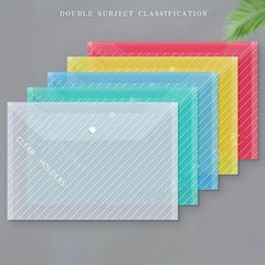 10pcs Transparent A4 File Bag Storage Organizer for Office School Supplies
