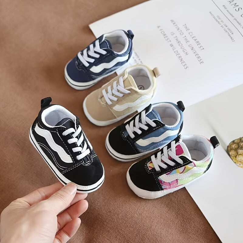 Baby Boys Canvas Sneakers Lightweight Non Slip Shoes