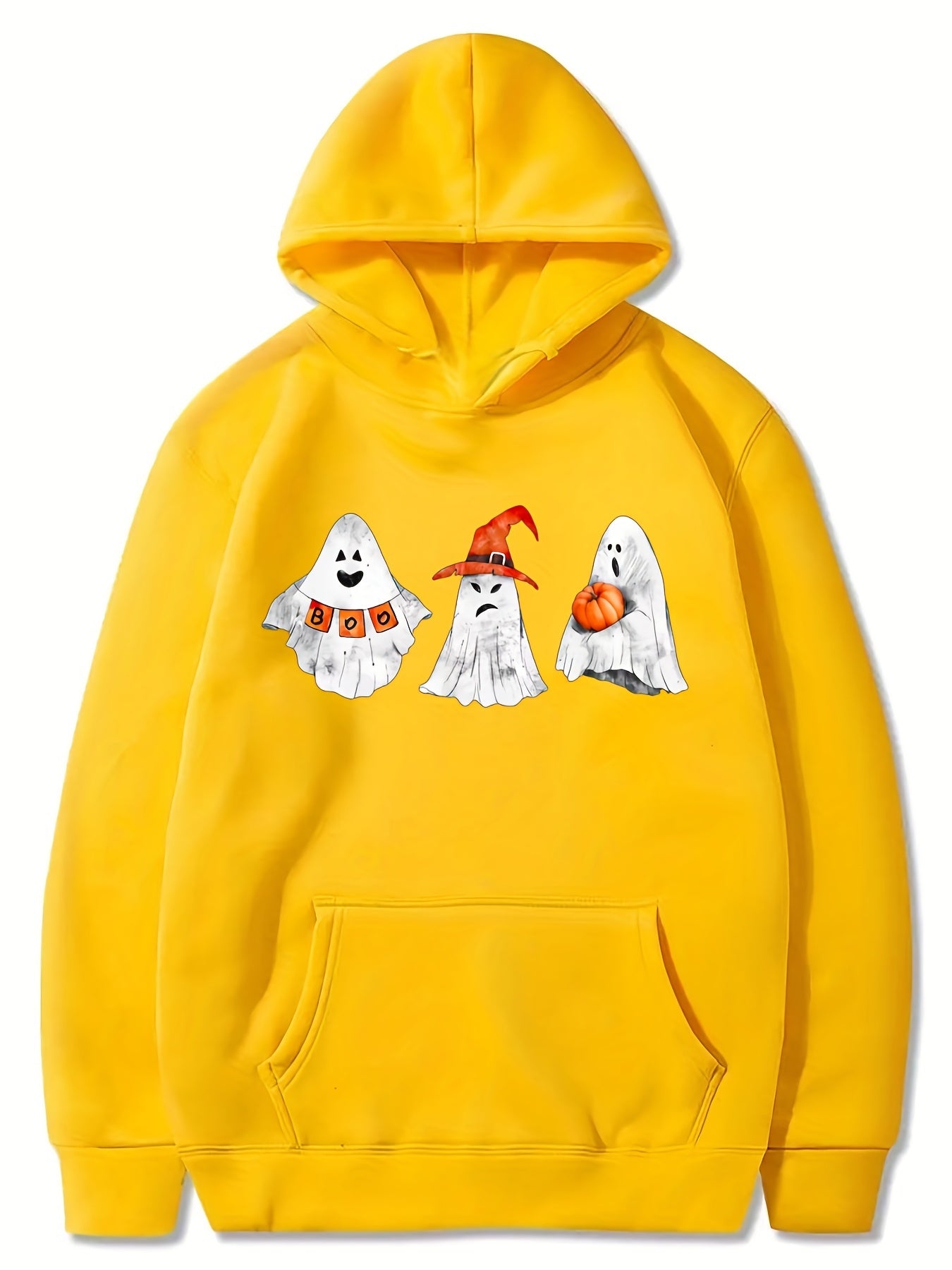 Ghost Pattern Hoodie for Girls Halloween Party Sweatshirt Top