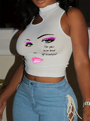 Sleeveless Mock Neck Top for Women