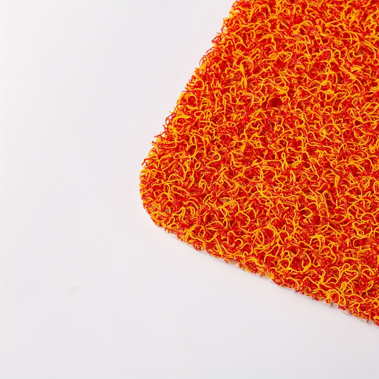 Vinyl Drainage Mesh Bath Mat Non Slip Plush Carpet - Home and Room Decor
