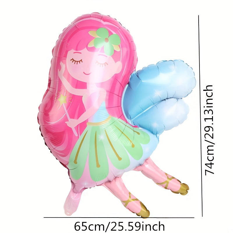 5pcs Fairy Princess Balloons for Girls' Birthday Party Decorations