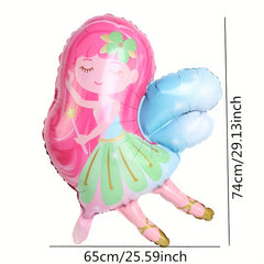 5pcs Fairy Princess Balloons for Girls' Birthday Party Decorations