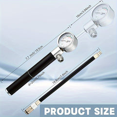Ball Pump with Pressure Gauge & Needles for Sports Balls