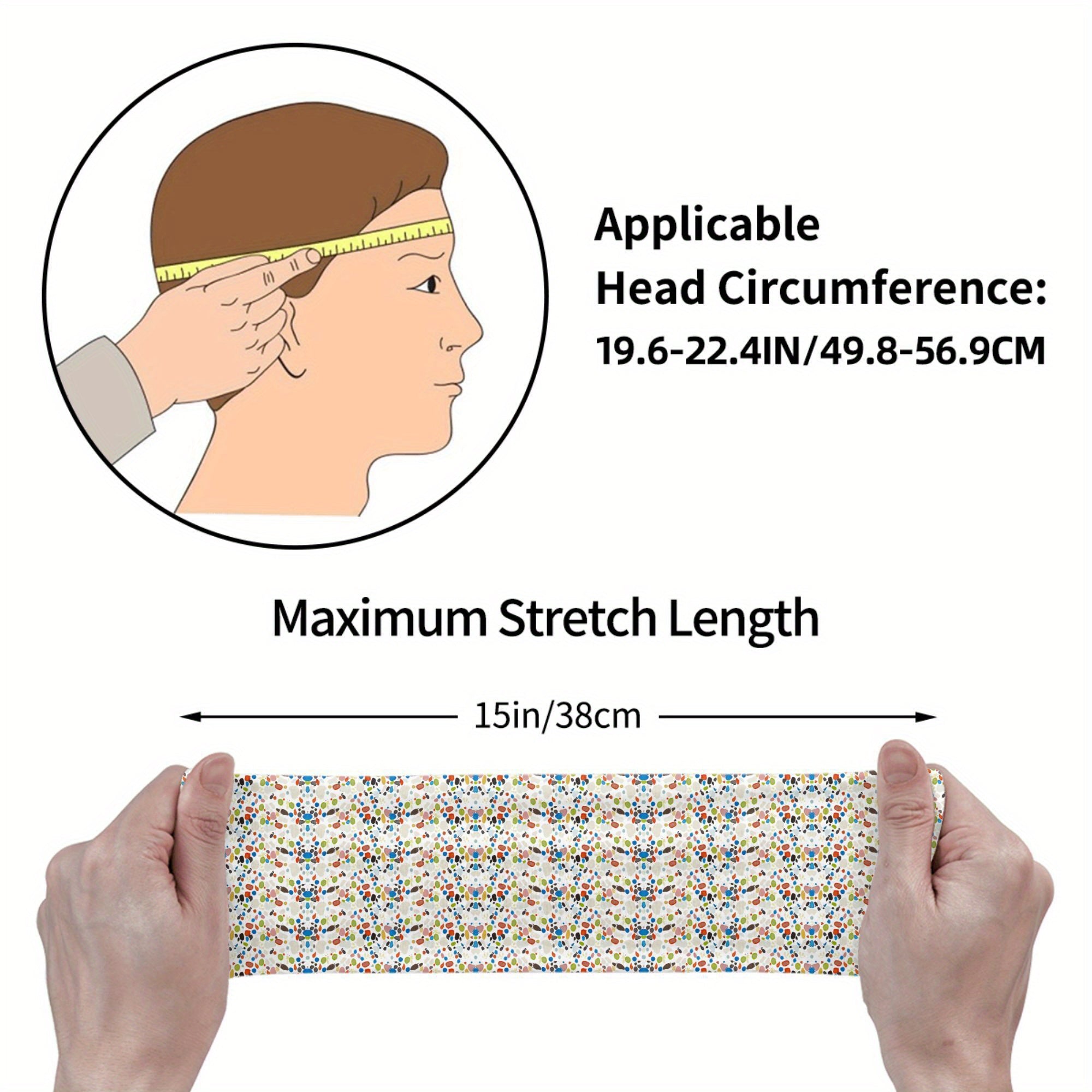Colorful Polka Dot Headband for Men Soft Fabric Active L