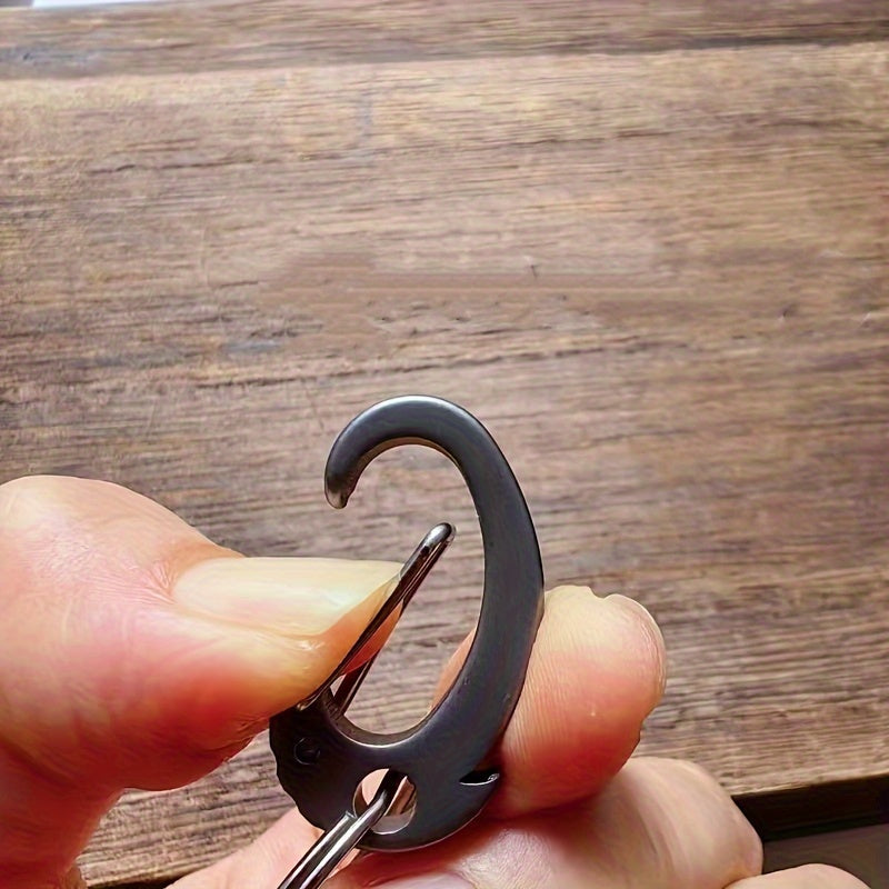 Mini Titanium Alloy Keychain Waist Hanging Hook Buckle Outdoor Camping Hiking