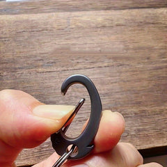 Mini Titanium Alloy Keychain Waist Hanging Hook Buckle Outdoor Camping Hiking