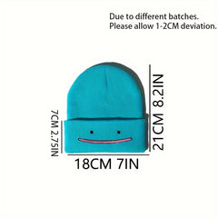 MP2MINGPIN Cartoon Beanie Hat Embroidered Knitted Hat Hip Hop Hat