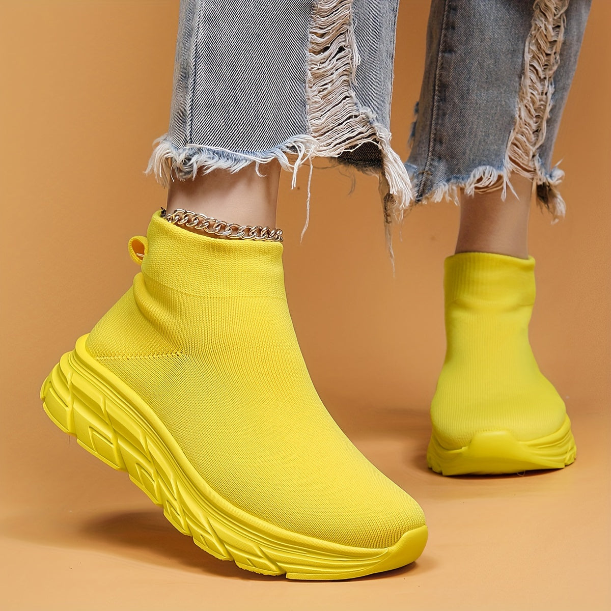 Breathable Mesh Slip-On Running Shoes with Shock Absorption