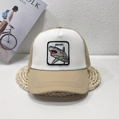 Shark Patch Trucker Hat Sunshade Baseball Cap Lightweight Dad Hats