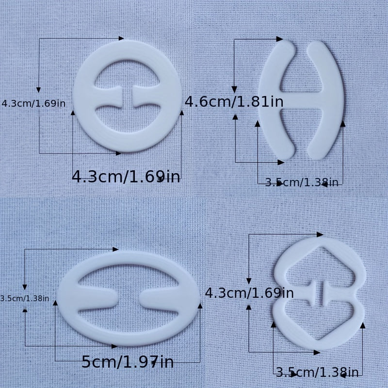 4pcs Invisible Bra Strap Clips Non slip Buckles for Braless Look