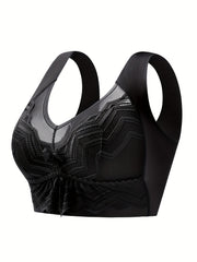 Lace Wireless Bra Wide Straps Comfy & Breathable