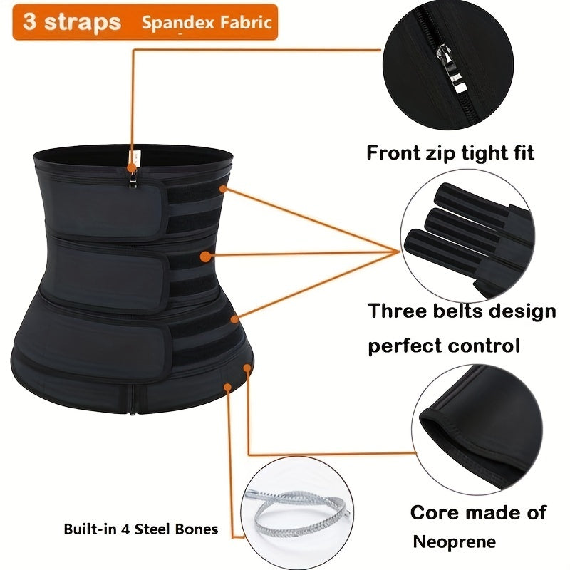 Adjustable Waist Trainer with Zipper for Men & Women