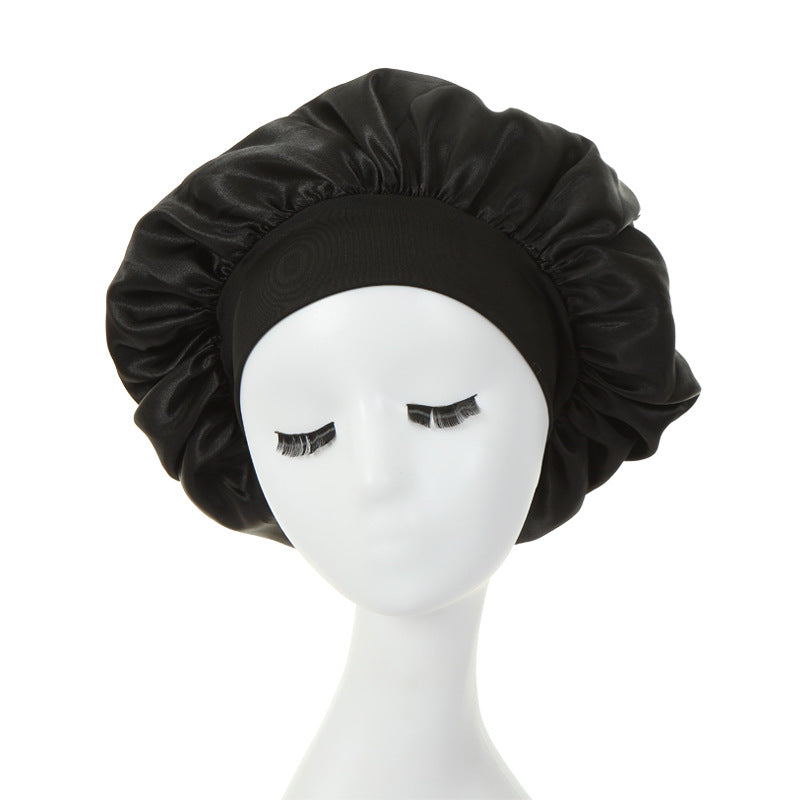 Silk Sleep Cap Silk Hair Bonnet Head Cover For Girls And Women