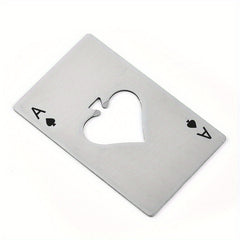 Poker Card Beer Bottle Opener Stainless Steel Halloween Party Supplies