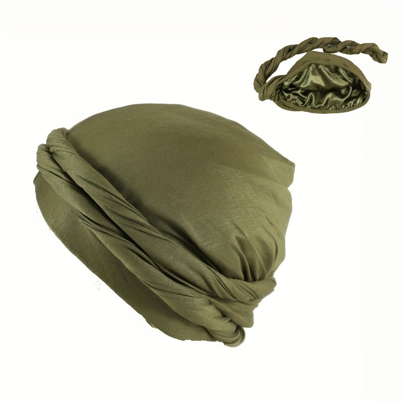 Men's Turban Hat Stretchy Bag Head Hat Indian Hat African Ethnic Bandana Hat