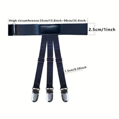 Men's Shirt Stays Adjustable Elastic Garter Military Shirts Holder