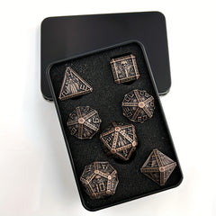 7pcs Wizard Skull Metal Dice Set for Board Game