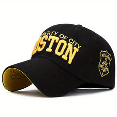 Meromibe Boston Letter Embroidered Baseball Cap Sun Hat for Outdoor Sports