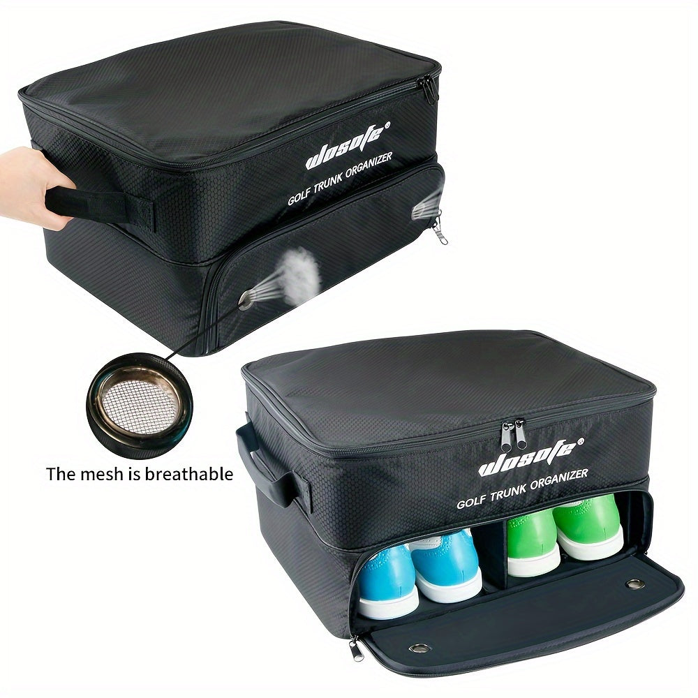 Waterproof Golf Storage Bag with Shoe Compartment - Large Capacity